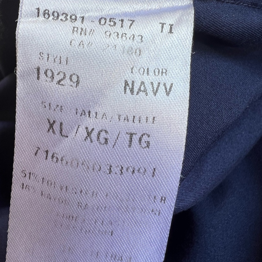 Cherokee Luxe scrub shirt men’s Size XL navy blue one front chest pocket - Picture 5 of 7